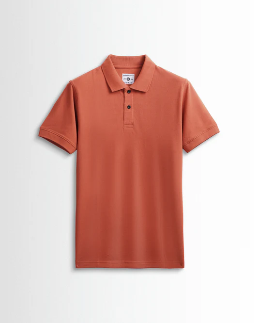 Pure Cotton Polo Plain T Shirts (Light Pista) Without Pocket
